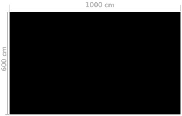 vidaXL Rechteckige Poolabdeckung 1000x600 cm PE Schwarz 92966 Bild 4