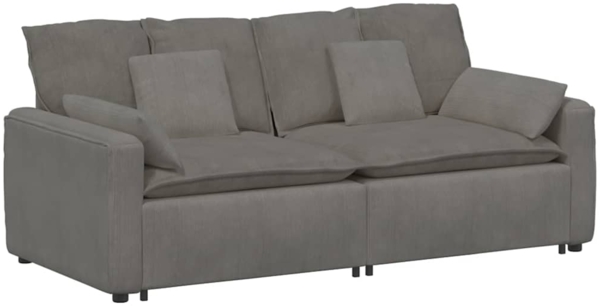 vidaXL Modulares Sofa mit Kissen Hellgrau 3321137
