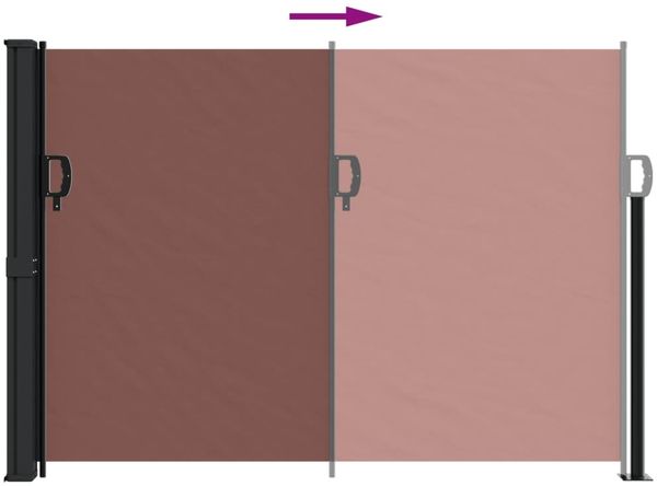 vidaXL Seitenmarkise Ausziehbar Braun 140x300 cm 4004299 Bild 5