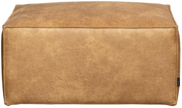 Bronx71 Leder Hocker Memphis rechteckig beige Bild 5