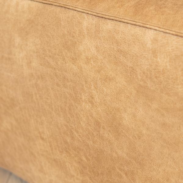 Bronx71 Leder Hocker Memphis rechteckig beige Bild 3