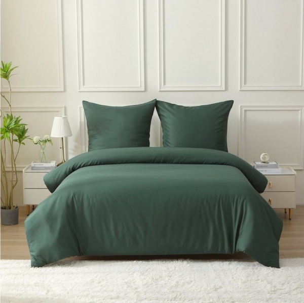 OKWISH Bettwäsche Bettwäsche-Set Bettbezug mit Kissenbezug Einfarbig Weich Premium, 1 Stück 135x200 cm mit 1 Kopfkissenbezug 80x80 cm Bild 2