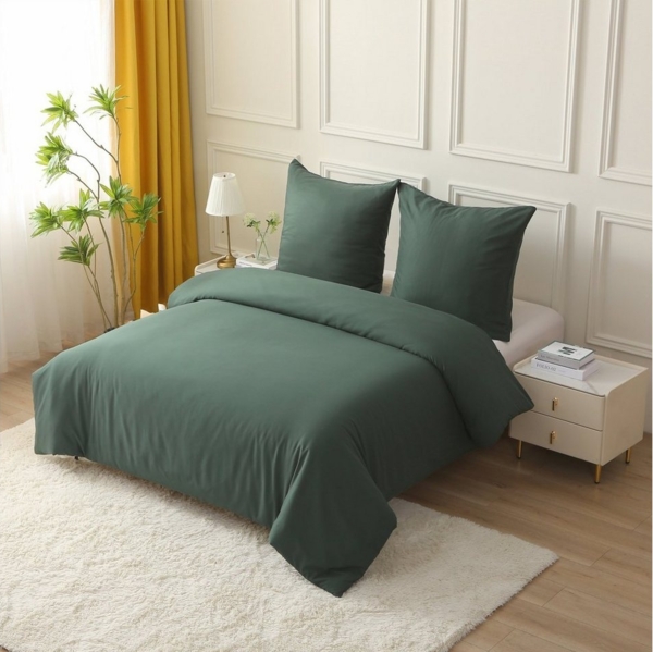 OKWISH Bettwäsche Bettwäsche-Set Bettbezug mit Kissenbezug Einfarbig Weich Premium, 1 Stück 135x200 cm mit 1 Kopfkissenbezug 80x80 cm Bild 3