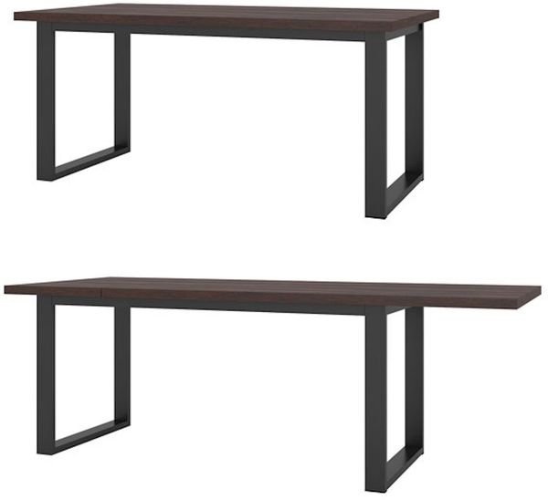 Esstisch ""Halle"" Küchentisch 170x90cm Wallace Eiche schwarz