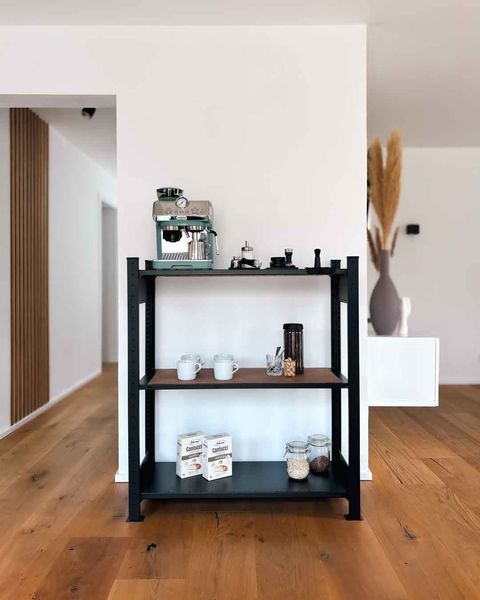 Standregal TILO, Stahl 20 x 100 x 40 cm, schwarz, modern, industrial design