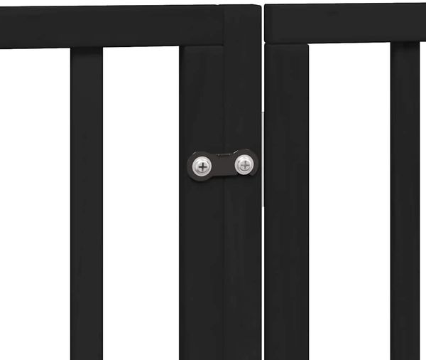 vidaXL 12-tlg. Hundetor mit Tür Faltbar Schwarz 600 cm Pappelholz 3155545 Bild 7