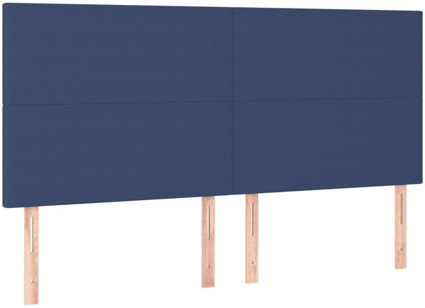 vidaXL Boxspringbett mit Matratze & LED Stoff Blau 200x200 cm, Härtegrad: H2 [3134747] Bild 7