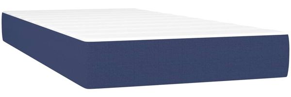 vidaXL Boxspringbett mit Matratze & LED Stoff Blau 200x200 cm, Härtegrad: H2 [3134747] Bild 6