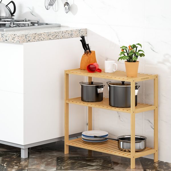 Casaria Standregal Bad Schuhregal Holz Bambus 3 Etagen Bild 7
