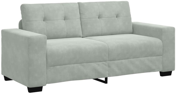 vidaXL Zweisitzer-Sofa Hellgrau 140 cm Samt 4105122
