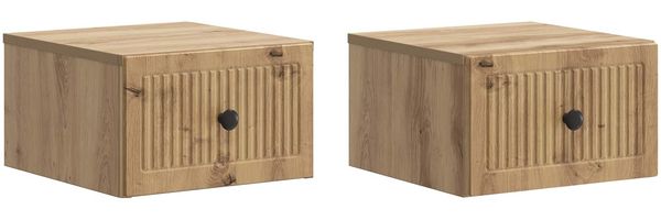 vidaXL Wandmontierter Nachttisch 2 pcs Artisan-Eiche 33 x 34,5 x 20 cm 897934