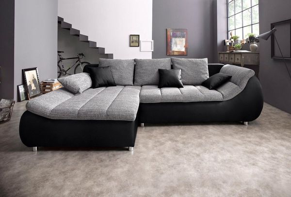 INOSIGN Ecksofa Imola L-Form, wahlweise mit Bettfunktion