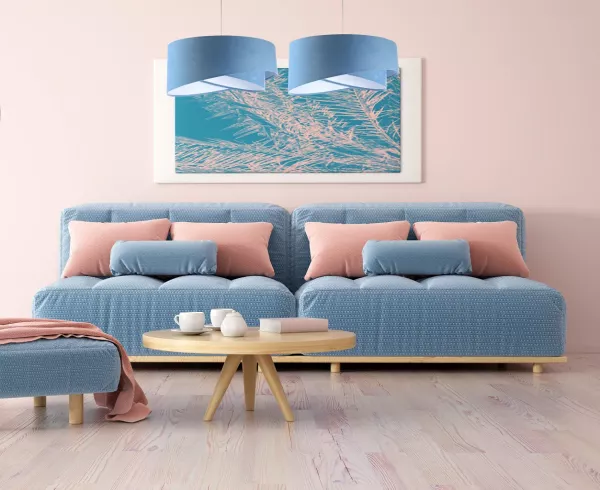 BPS Koncept 060-092 Hängeleuchte Galaxy Blau Weiss 1 x E27 Ø 50cm H:105cm dimmbar