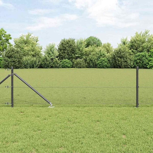 vidaXL Schweißdrahtzaun mit Spikes 50 x 0,6 m PVC-beschichteter Stahl 3352225