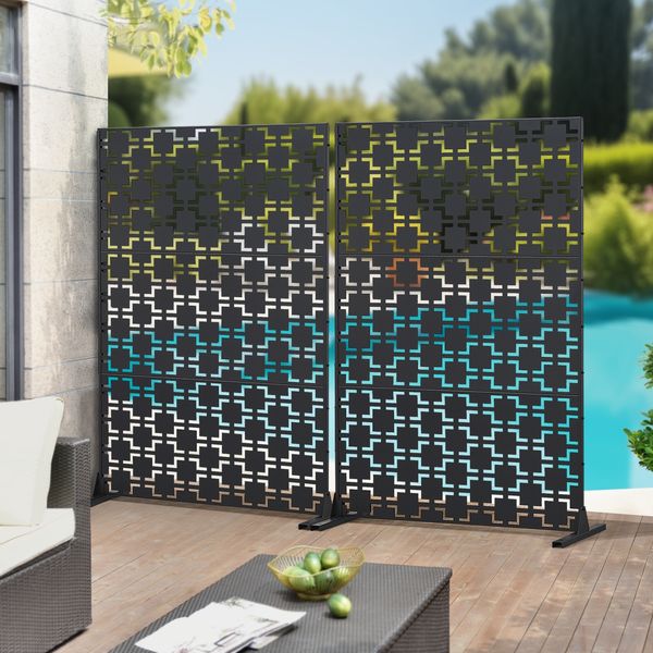 [casa. pro] 'Basciano' Trennwand, Stahl schwarz, 40 x 120 x 180 cm