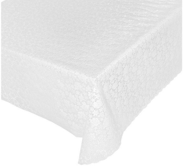 ANRO Tischdecke Lace Vinyltischdecke Häkelspitze Gartentischdecke (Einzelstück 1-tlg), Relief Lace Vinyl 138x100cm wasserabweisend