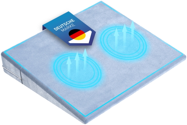 Flipline Schaumstoff-Keilkissen 36 x 33 x 7 cm hellblau