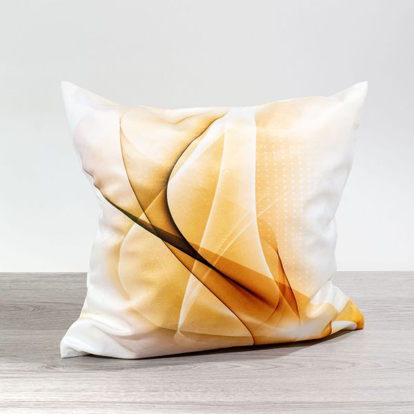 Kissen Deko von Lysel - gold Abstraktia 50x50 Polyester kissenbezug Dekokissen