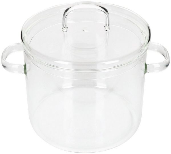 MamboCat Schmortopf MamboCat OLLA Glas-Topf mittel Deckel 1,38 L hitzebeständig Kochtopf