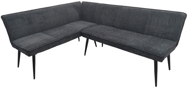 HTI-Living Polsterbank Eckbank 154 x 195 cm Anthrazit (Stück, 1-St, 1 Eckbank), Sitzbank Polsterbank