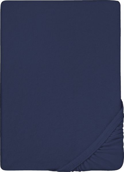 biberna Frottee-Stretch-Spannbetttuch 0012344, marine, 1x 180x200 cm - 200x200 cm Bild 5