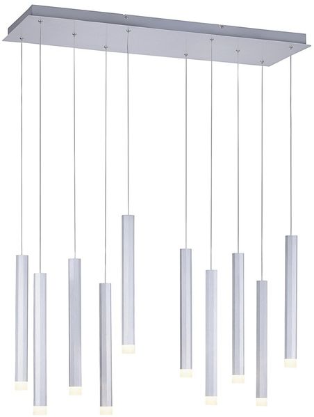JUST LIGHT 15206-95 BRUNO LED Pendelleuchte 10-flammig alu silber 3000K