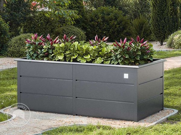 GFP Primeyard LILLY Hochbeet aus feuerverzinktem Stahl 175x75x78 cm – ergonomisch, rostfrei, mit Schneckenschutz, ideal für Garten & Balkon