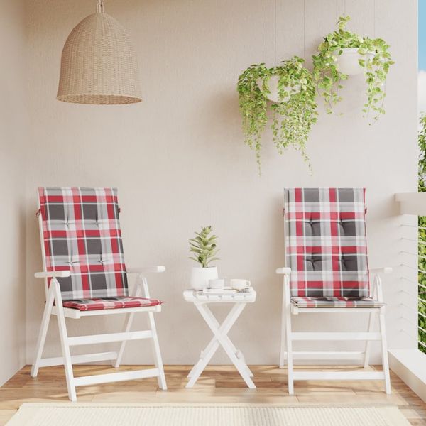vidaXL Gartenstuhlauflagen für Hochlehner 2 Stk. 120x50x3 cm Stoff 314125