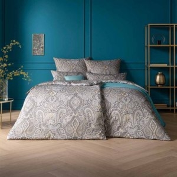 Estella Mako-Satin Bettwäsche 155x220 Fernanda silber Paisley Orient 7952-820 Bild 6