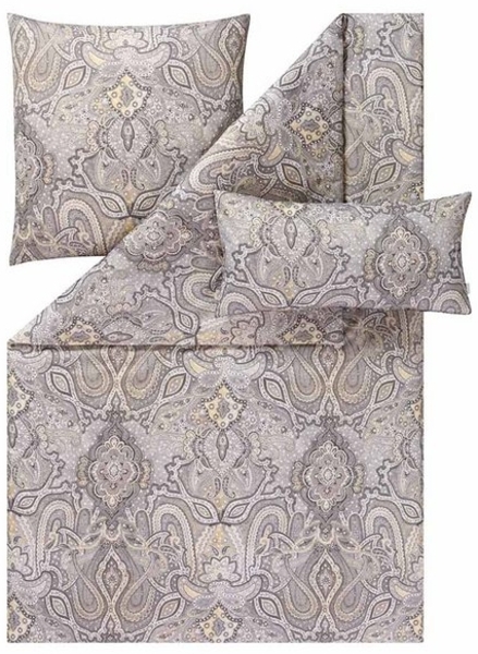 Estella Mako-Satin Bettwäsche 155x220 Fernanda silber Paisley Orient 7952-820 Bild 4