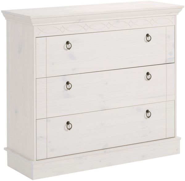 OTTO home Schubkastenkommode Indra, aus massiver Kiefer, mit 3 Schubladen, Breite: 100 cm