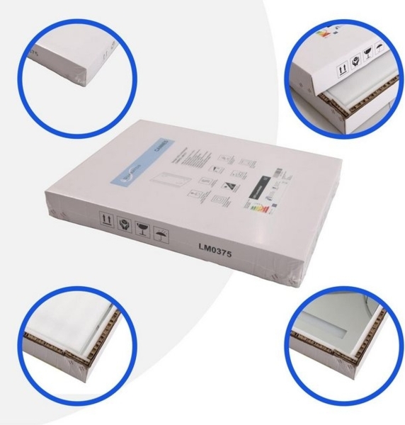 AQUABATOS Dekospiegel Wandspiegel modern mit Beleuchtung und Kosmetikspiegel (80x60 cm, 3 fach Vergrößerung, beschlagfrei), Kaltweiß,Neutralweiß,Warmweiß,dimmbar Bild 4