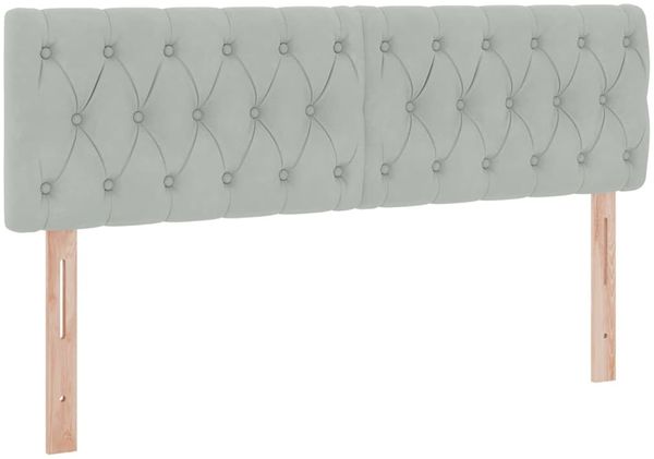 vidaXL LED-Speicherbett mit Matratze Hellgrau 140 x 200 cm Samt 3371457 Bild 10