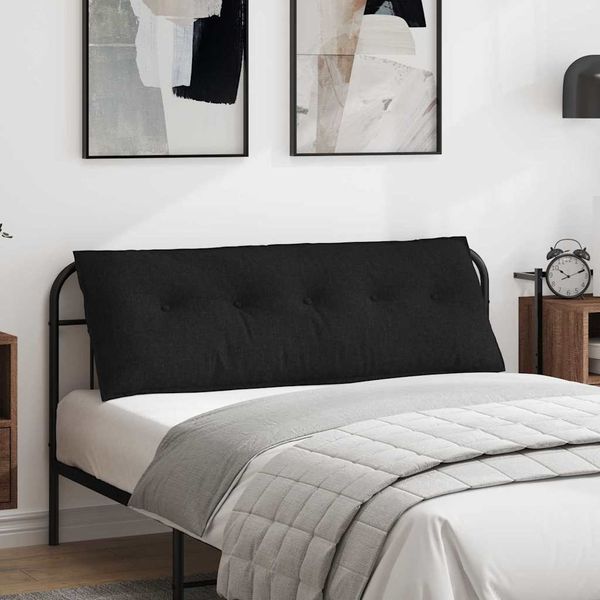 vidaXL Rückenkissen Schwarz 140 x 19 x 50 cm Stoff 42014832
