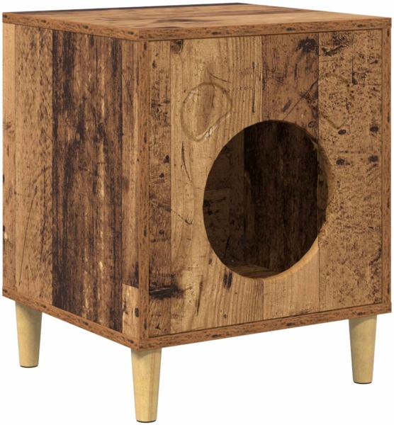vidaXL Katzenhaus Altholz 42,5 x 40 x 53 cm Holzwerkstoff 8000678