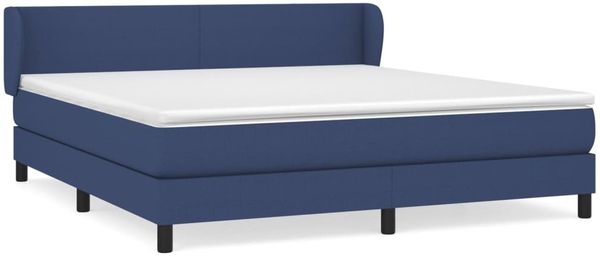 vidaXL Boxspringbett mit Matratze Blau 180x200 cm Stoff 3126107 Bild 2