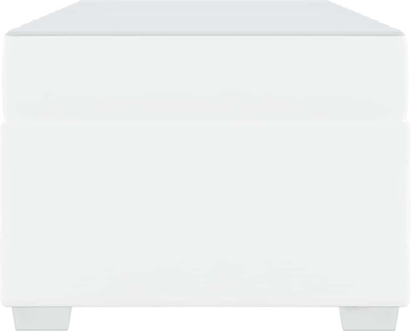 vidaXL Bettrahmen mit Matratze Weiß 90 x 190 cm Stoff 3399220 Bild 5