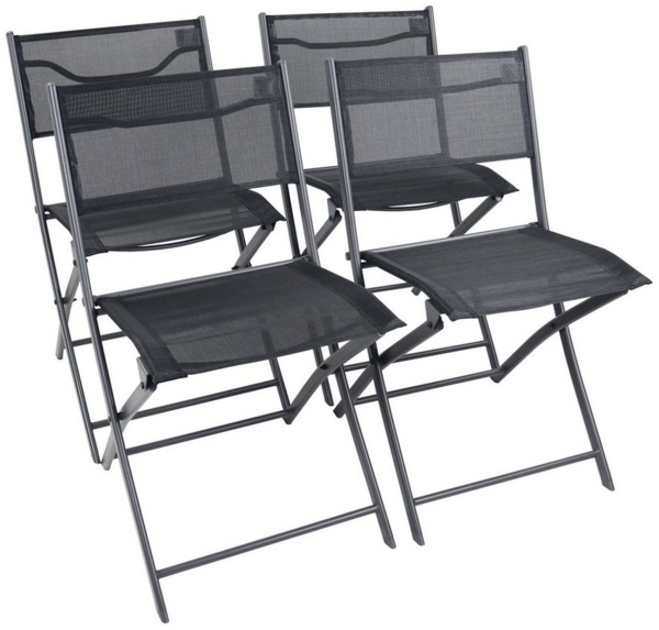 VCM Gartenstuhl Sumila 920263 Schwarz H. 79 x B. 45 x T. 46 cm