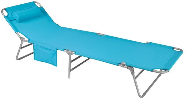 SoBuy OGS35-B Sonnenliege, Textilgewebe, Lackiert, Türkis, 149 x 29 x 62 cm