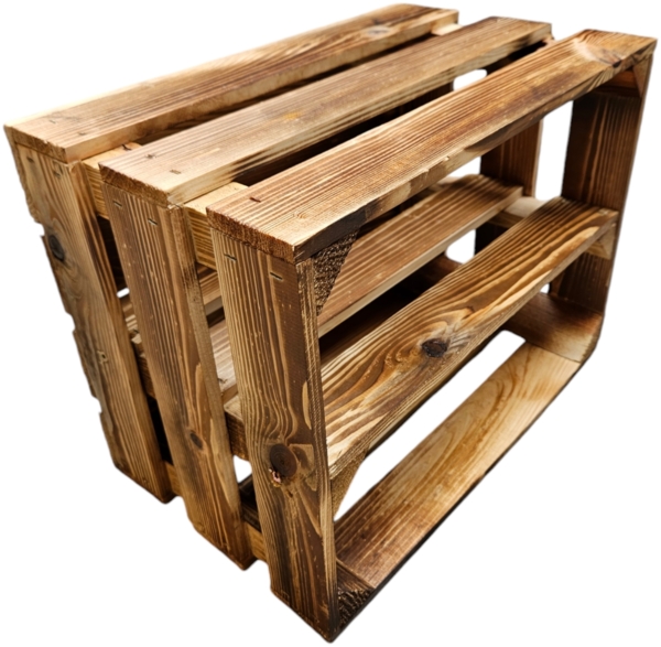 Holzkisten Obstkisten 3 x 40x30x25cm Geflammt Ablage Lang Bild 8