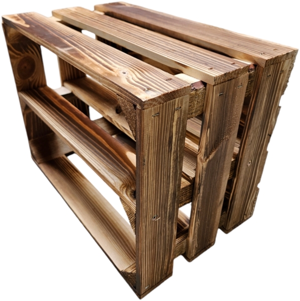 Holzkisten Obstkisten 3 x 40x30x25cm Geflammt Ablage Lang Bild 7
