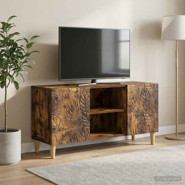 vidaXL TV-Schränk 102 x 34,5 x 50 cm Geräucherte Eiche Holzwerkstoff 895160