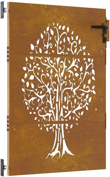 vidaXL Gartentor 85x150 cm Cortenstahl Baum-Design 153211 Bild 2