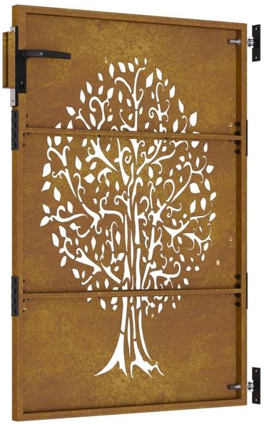 vidaXL Gartentor 85x150 cm Cortenstahl Baum-Design 153211 Bild 8