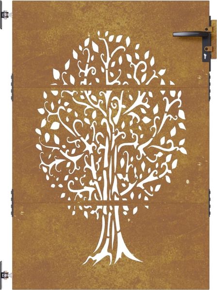 vidaXL Gartentor 85x150 cm Cortenstahl Baum-Design 153211 Bild 7