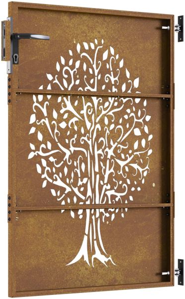 vidaXL Gartentor 85x150 cm Cortenstahl Baum-Design 153211 Bild 6