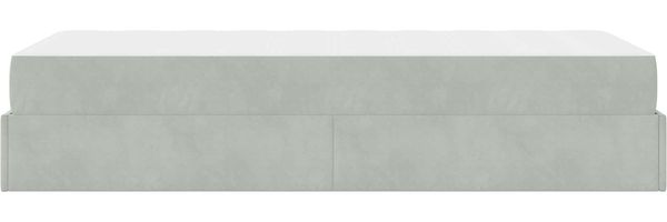 vidaXL Bettgestell mit Matratze 2 pcs Hellgrau Samt 3399540 Bild 7
