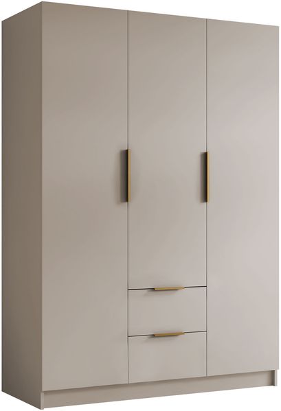Kleiderschrank Conate I (Farbe: Cashmere / Cashmere + Gold)