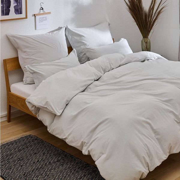 Blumtal Bettwäsche Bettwäsche aus 100% Baumwolle mit Kissenbezug, Oeko-TEX zertifizierte Bettwäsche in Leinen Optik