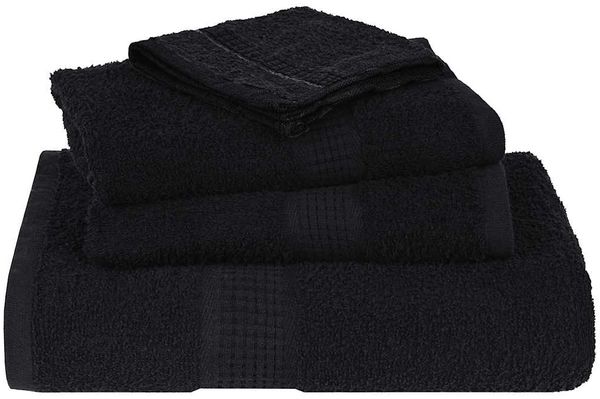 vidaXL Handtücher FROGN 2 Stk. Schwarz 100x200 cm 360 g/m² 136962 Bild 4